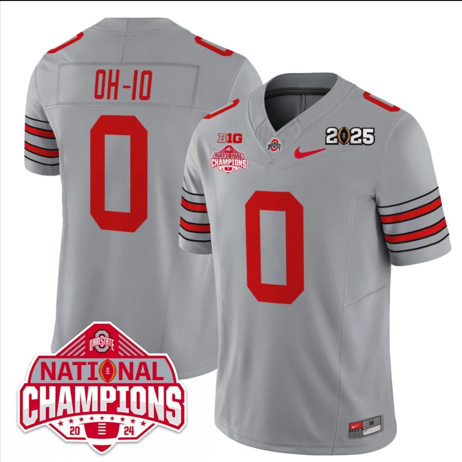 OH-IO Jersey #0 Ohio State 2025 CFP Patch National Champions - Image 3