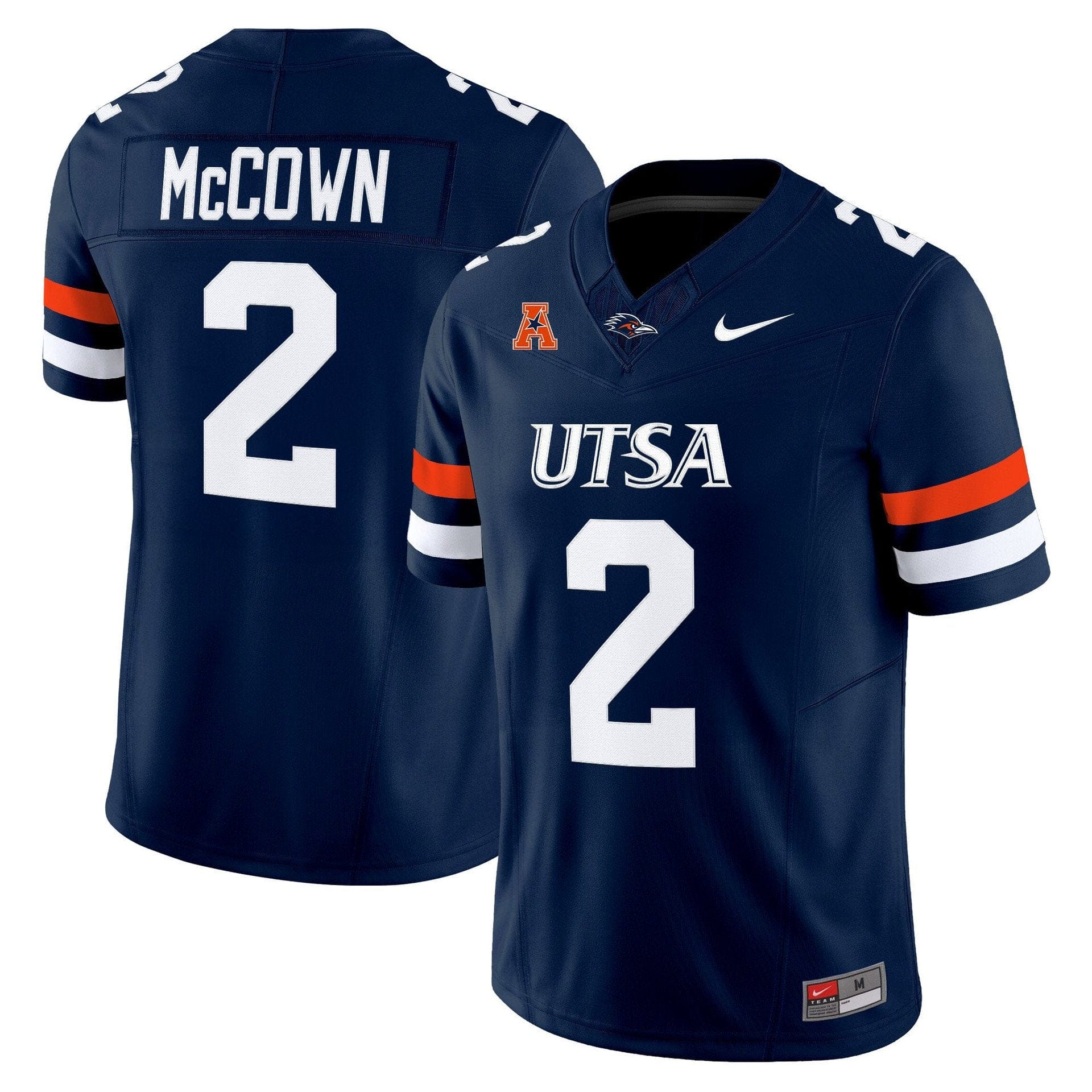 Alternative view of Owen McCown Jersey #2 UTSA Roadrunners 2025 Vapor Limited Stitched