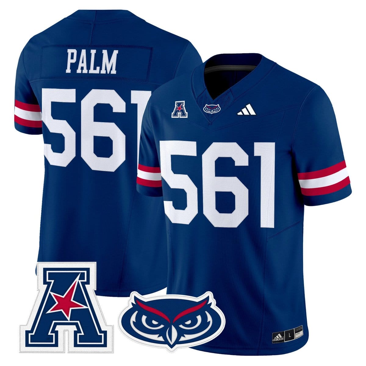 Alternative view of Palm Jersey #561 Florida Atlantic Owls 2025 All Stitched