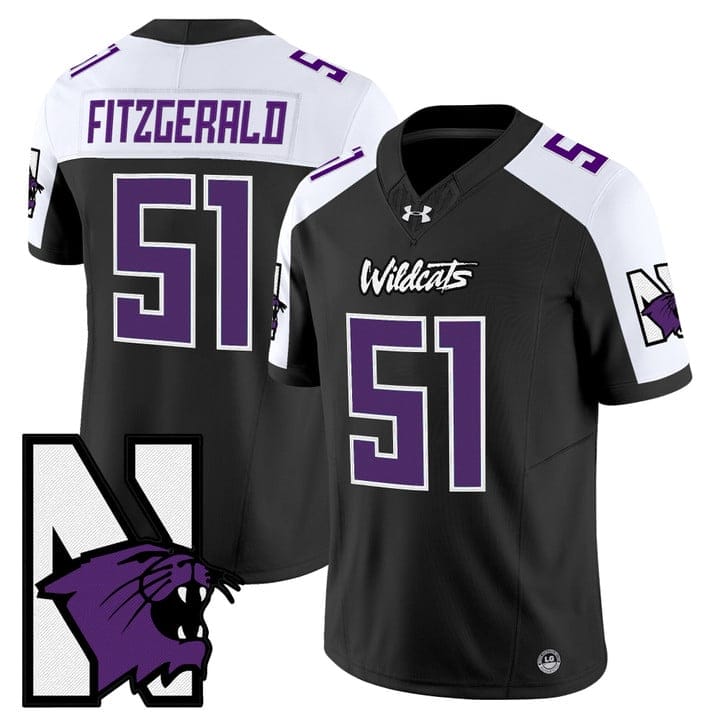 Pat Fitzgerald Jersey #51 Northwestern Wildcats Honoring 95 Vapor Limited Stitched - Image 2