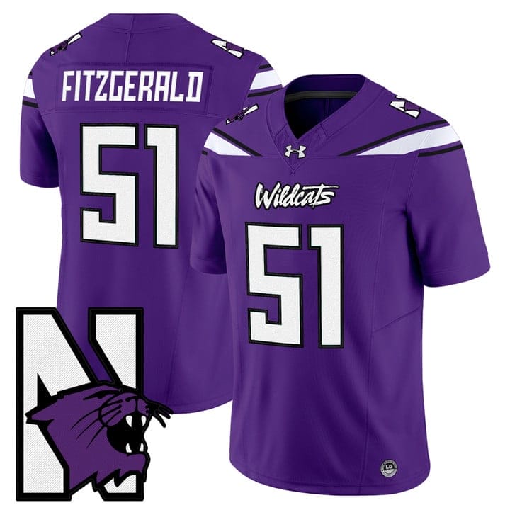 Pat Fitzgerald Jersey #51 Northwestern Wildcats Honoring 95 Vapor Limited Stitched - Image 3
