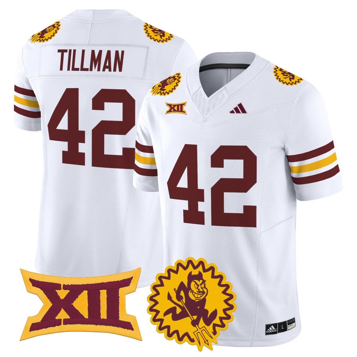 Alternative view of Pat Tillman Jersey #42 Arizona State Sun Devils 1975 Throwback Stitched