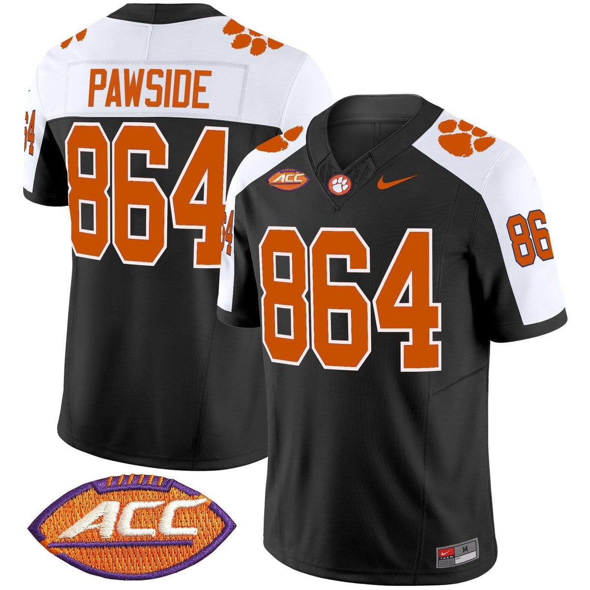 PawSide Jersey #864 Clemson Tigers 2025 Vapor Limited Stitched - Image 3