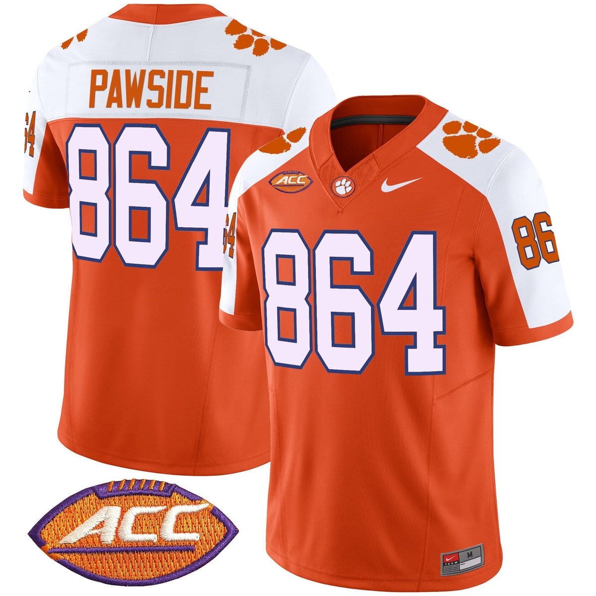 PawSide Jersey #864 Clemson Tigers 2025 Vapor Limited Stitched - Image 4
