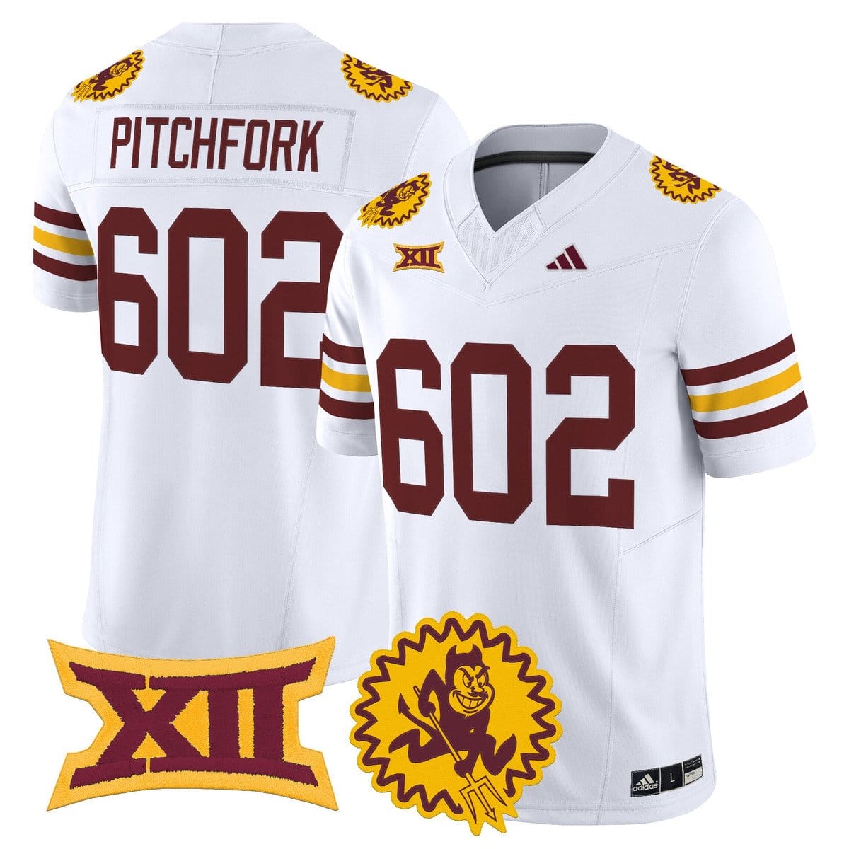 Alternative view of Pitchfork Jersey #602 Arizona State Sun Devils 1975 Throwback