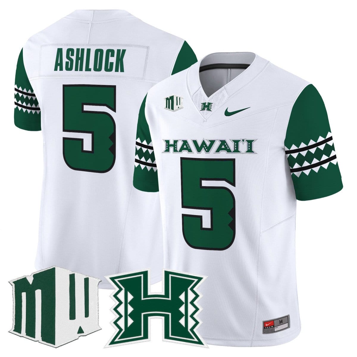 Alternative view of Pofele Ashlock Jersey #5 Hawai'i Rainbow Warriors 2025 Vapor Stitched
