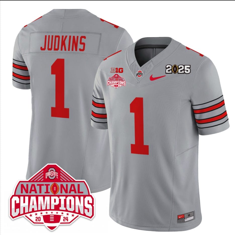 Quinshon Judkins Jersey #1 Ohio State 2025 CFP Patch National Champions - Image 3