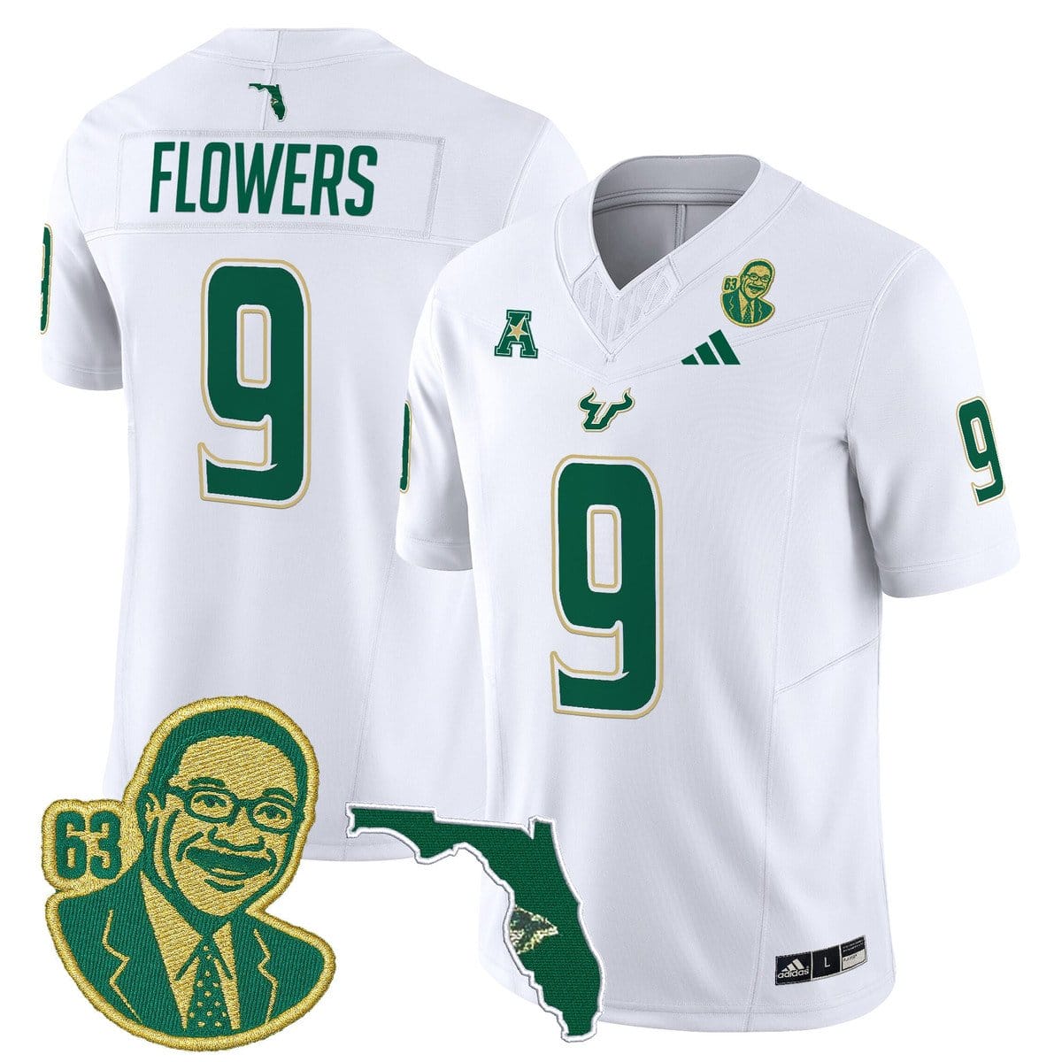 Alternative view of Quinton Flowers Jersey #9 South Florida Bulls Lee Roy Selmon Legacy