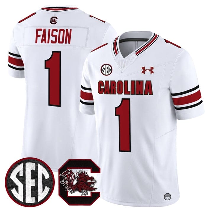 Alternative view of Rahsul Faison Jersey #1 South Carolina Gamecocks 2025 Stitched