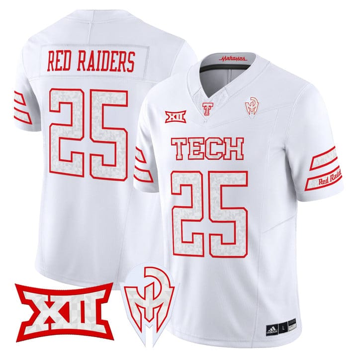 Alternative view of Red Raiders Jersey #25 Texas Tech Too Cold Vapor Limited Stitched