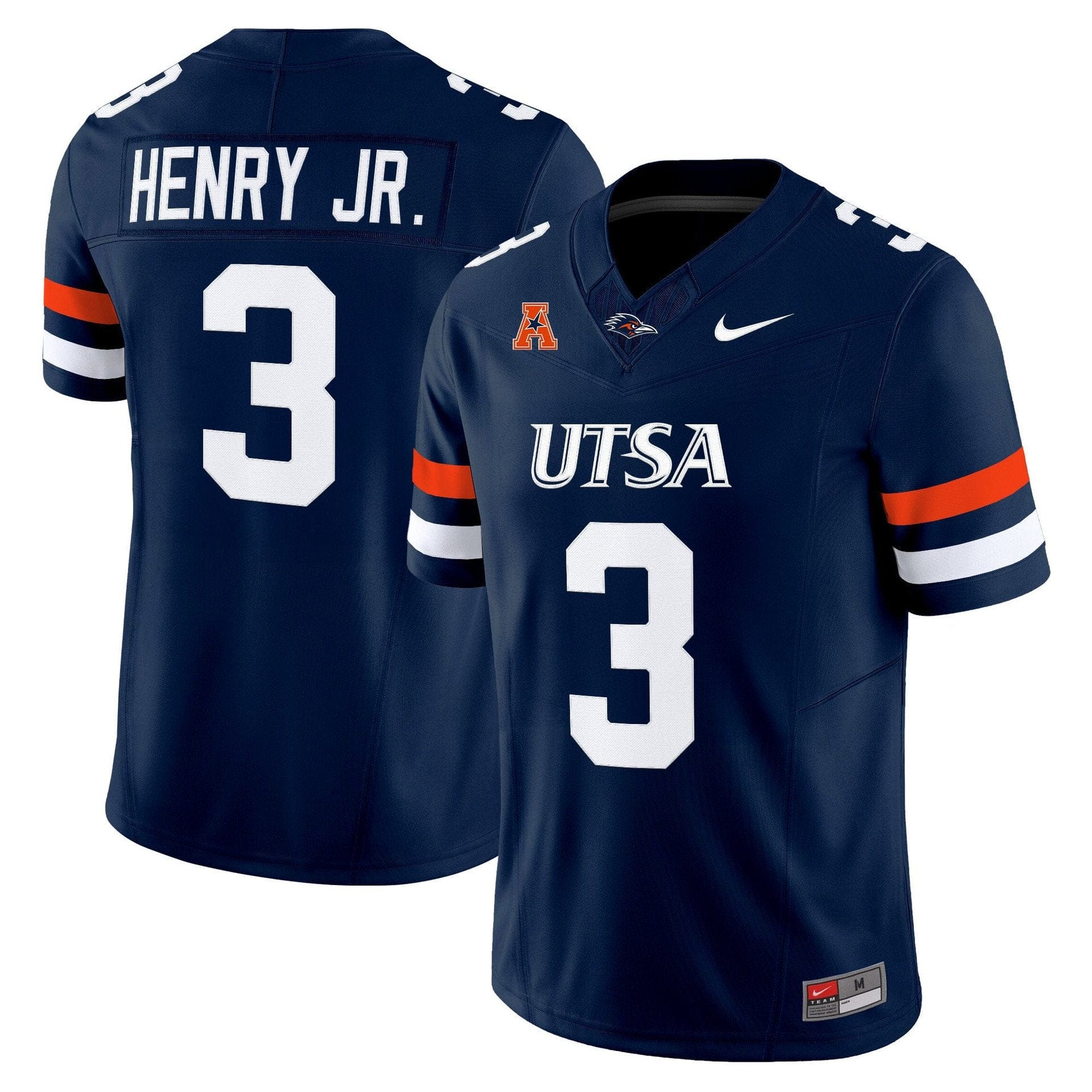 Alternative view of Robert Henry Jr Jersey #3 UTSA Roadrunners 2025 Vapor Limited Stitched