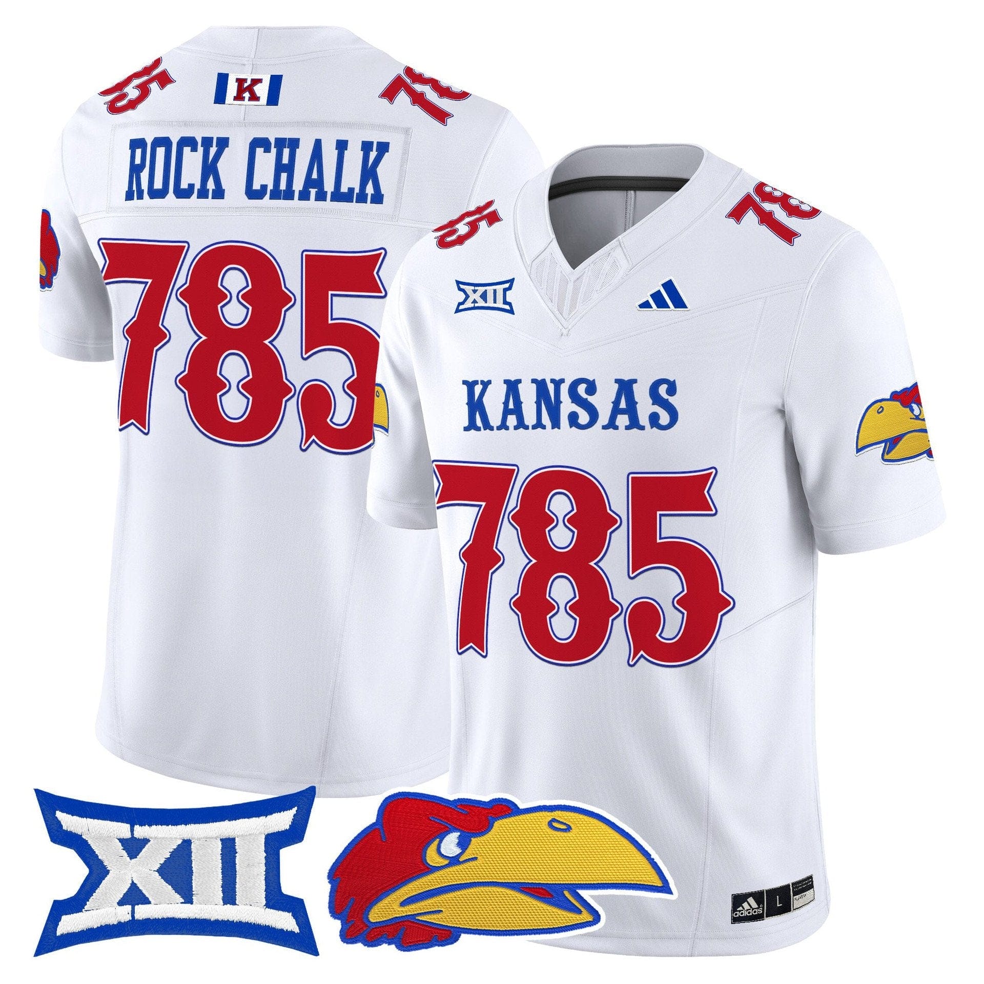 Rock Chalk Jersey #785 Kansas Jayhawks 2025 Vapor Limited Stitched - Image 2