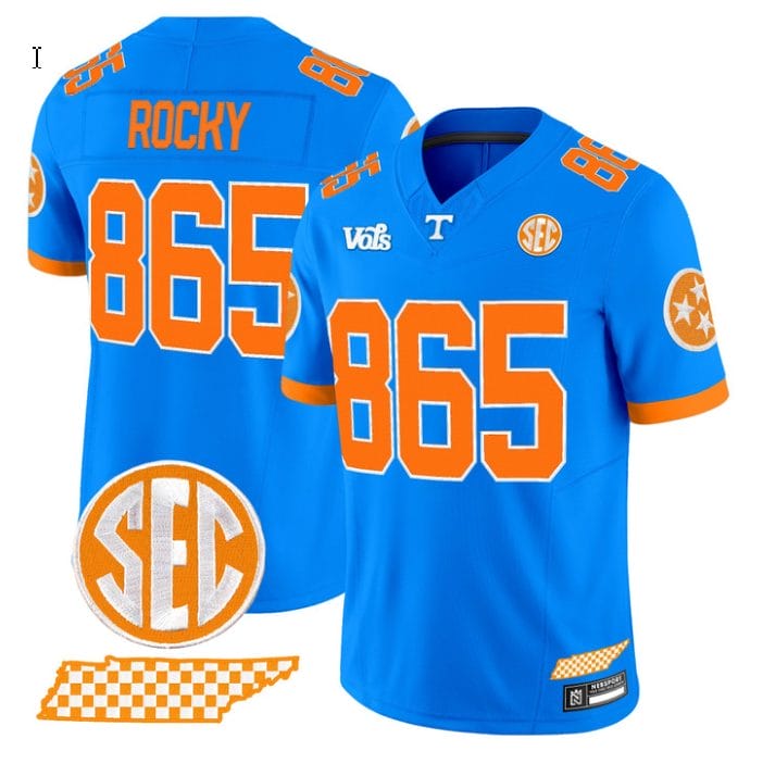Rocky Jersey #865 Tennessee Volunteers Blue Blaze Edition Stitched