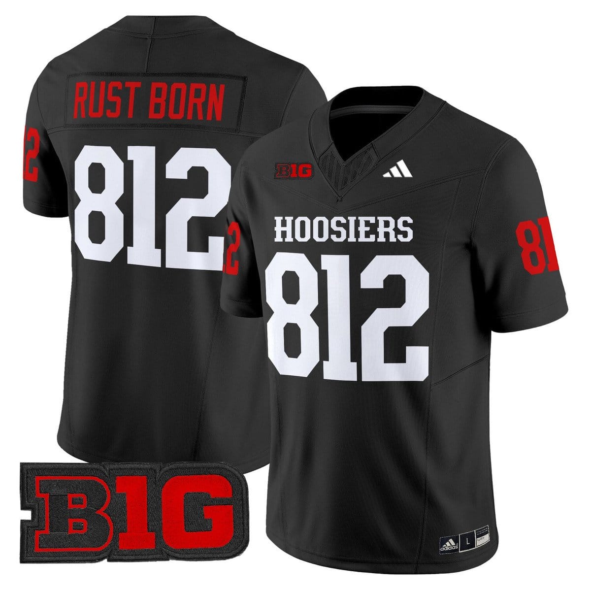 Rust Born Jersey #812 Indiana Hoosiers 2025 Limited Stitched
