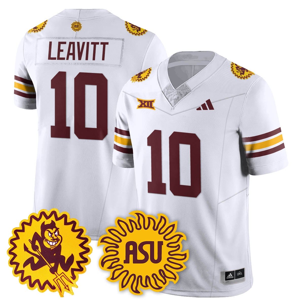 Alternative view of Sam Leavitt Jersey #10 Arizona State Sun Devils 1975 Throwback Stitched