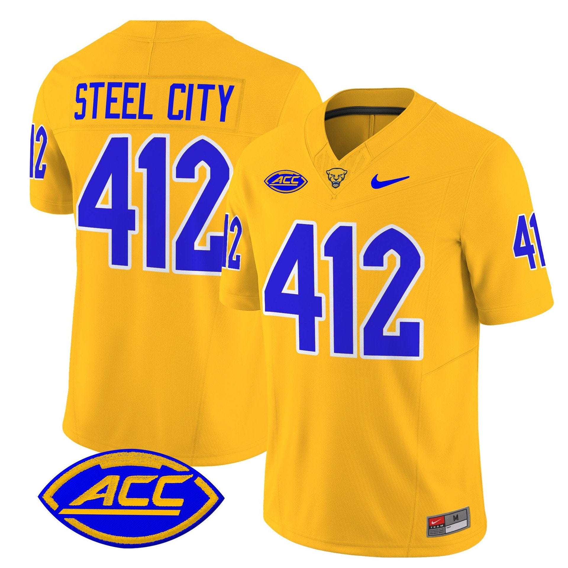 Alternative view of Steel City Jersey #412 Pittsburgh Panthers 2025 Limited Stitched
