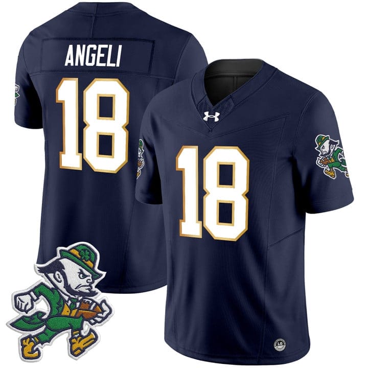Steve Angeli Jersey #18 Notre Dame 2025 Gridiron Leprechaun Edition - Image 4
