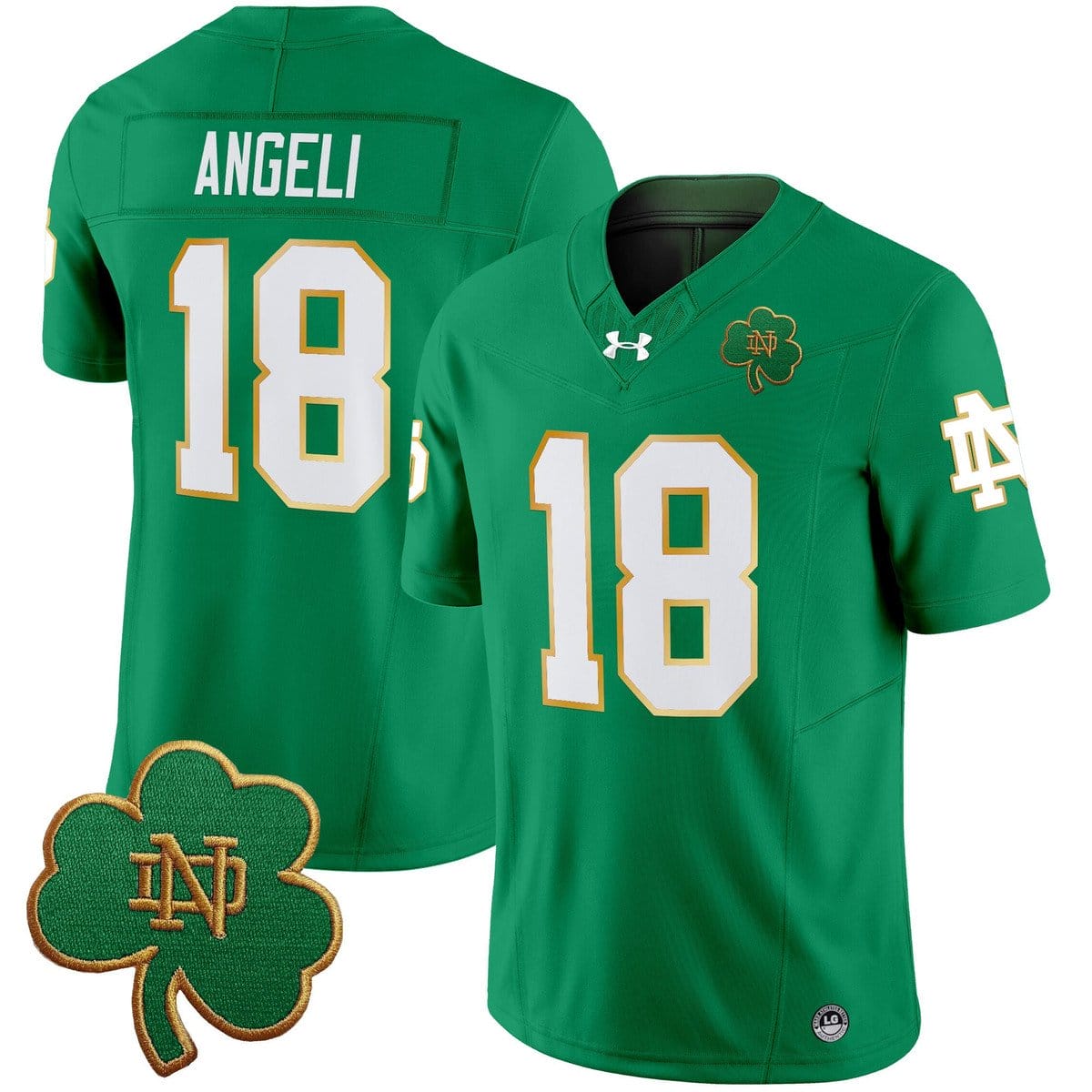 Alternative view of Steve Angeli Jersey #18 Notre Dame 2025 Vapor Limited V3 Stitched