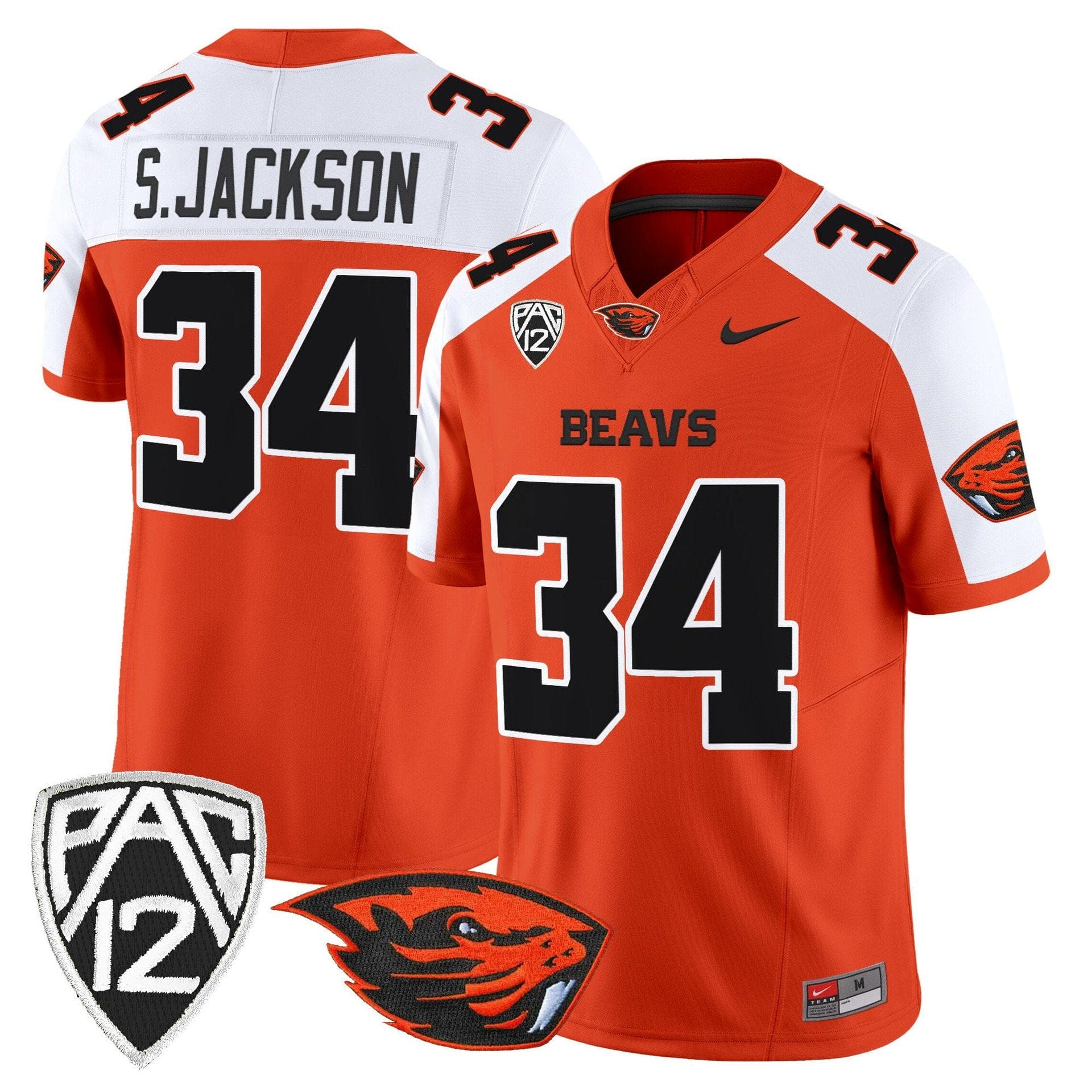 Steven Jackson Jersey #34 Oregon State Beavers 2025 Limited Stitched - Image 4