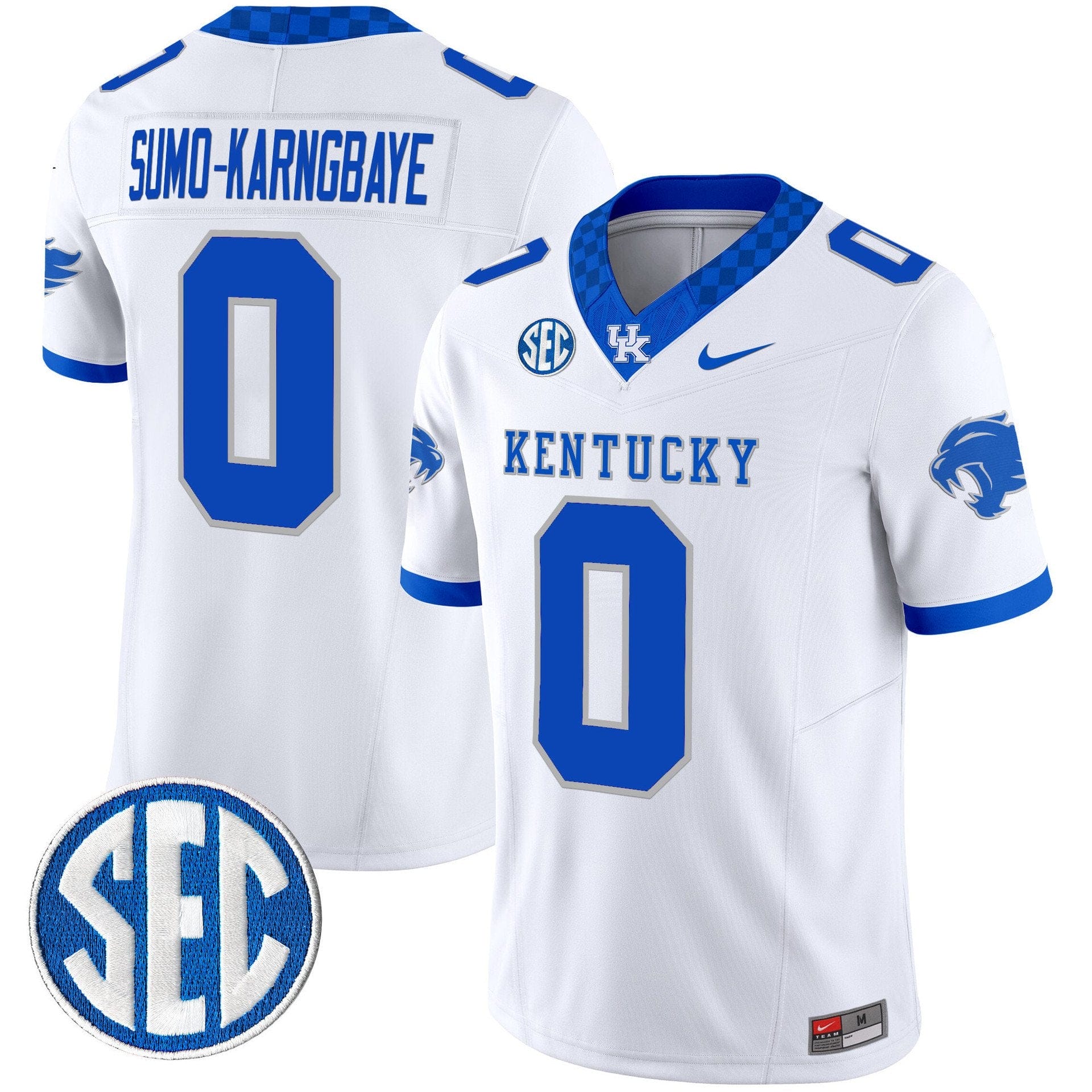 Alternative view of Sumo-Karngbaye Jersey #0 Kentucky Wildcats 2025 Limited Stitched