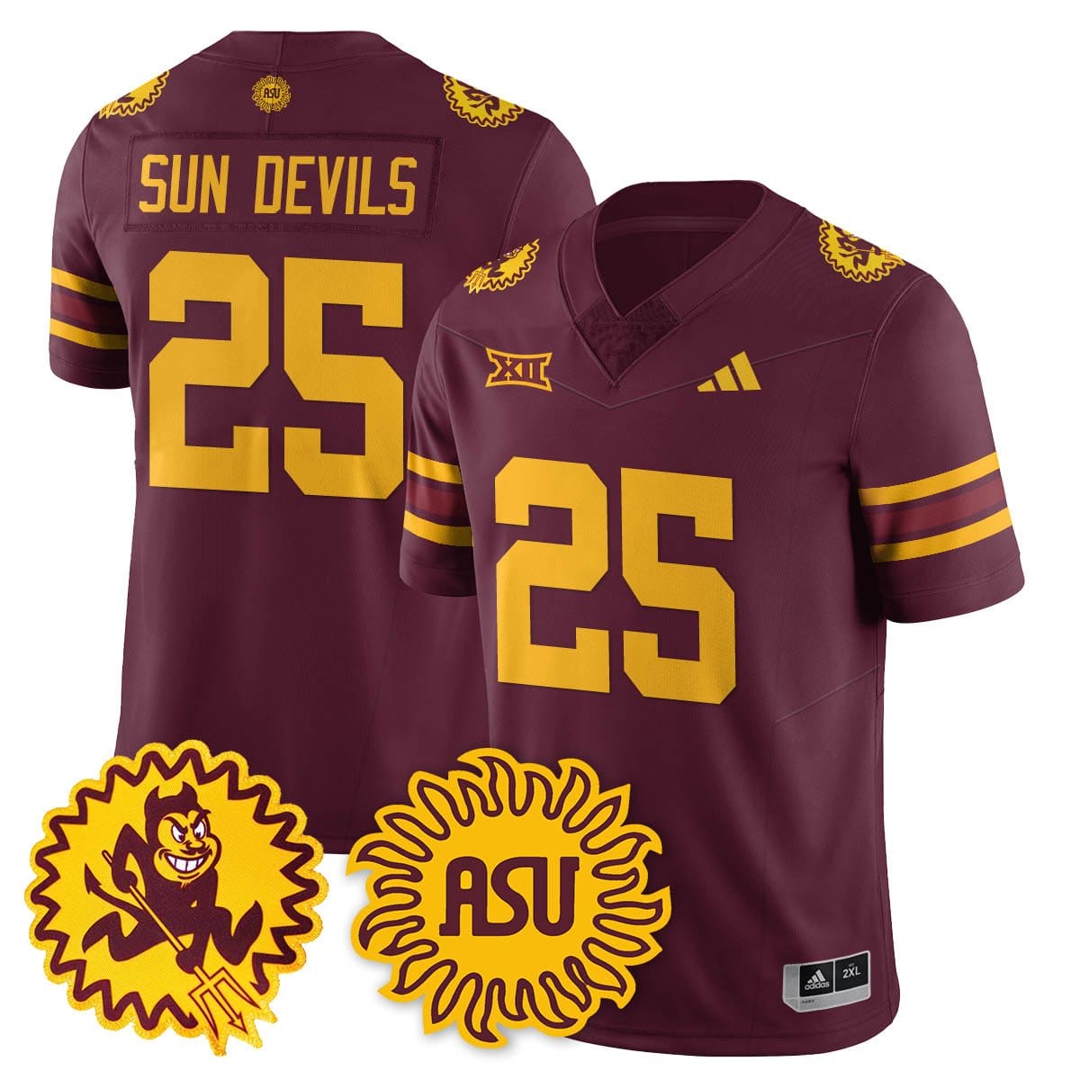 Sun Devils Jersey #25 Arizona State 1975 Throwback Uniform Stitched - Image 4