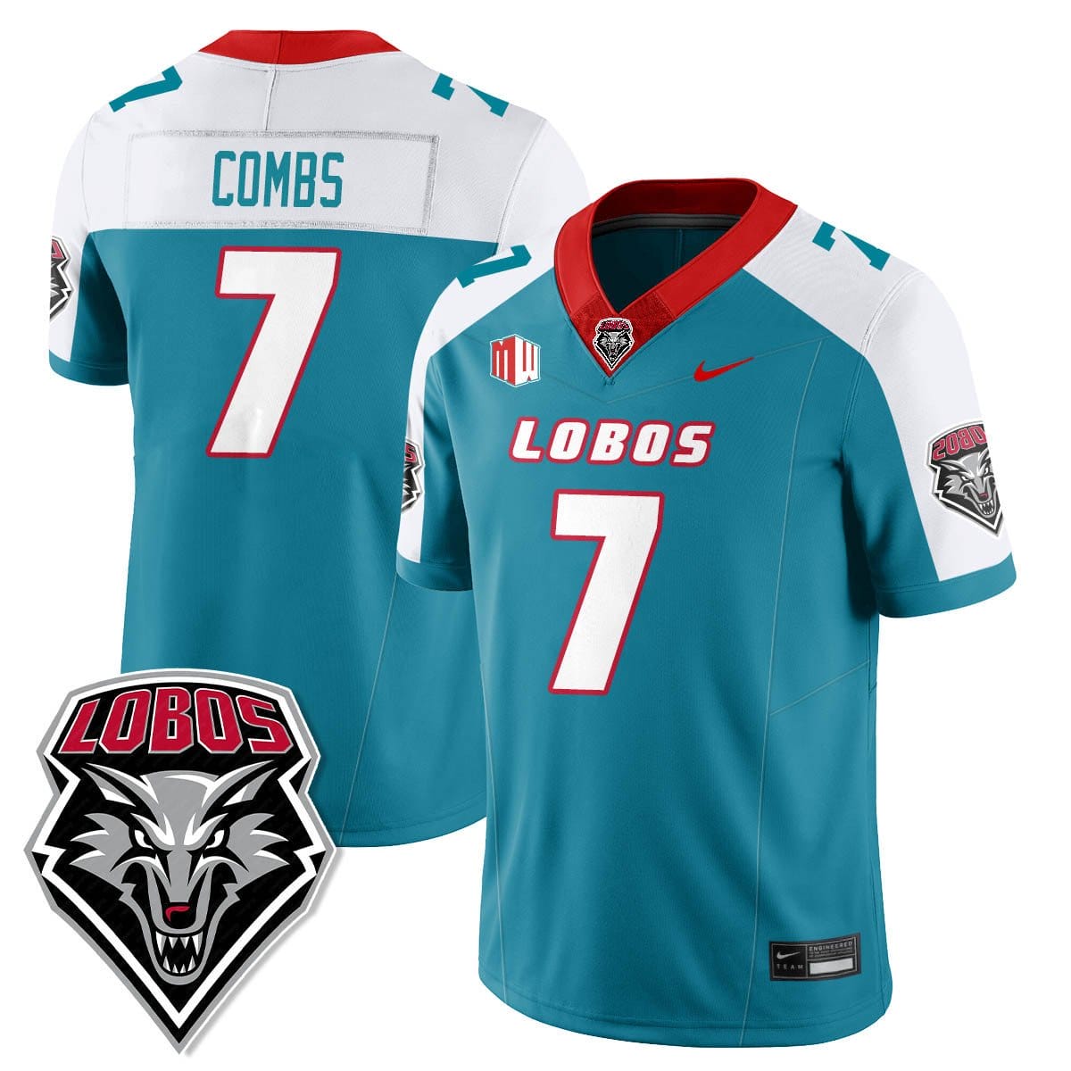 Alternative view of Tavian Combs Jersey #7 UNM Lobo Football 2025 All Stitched