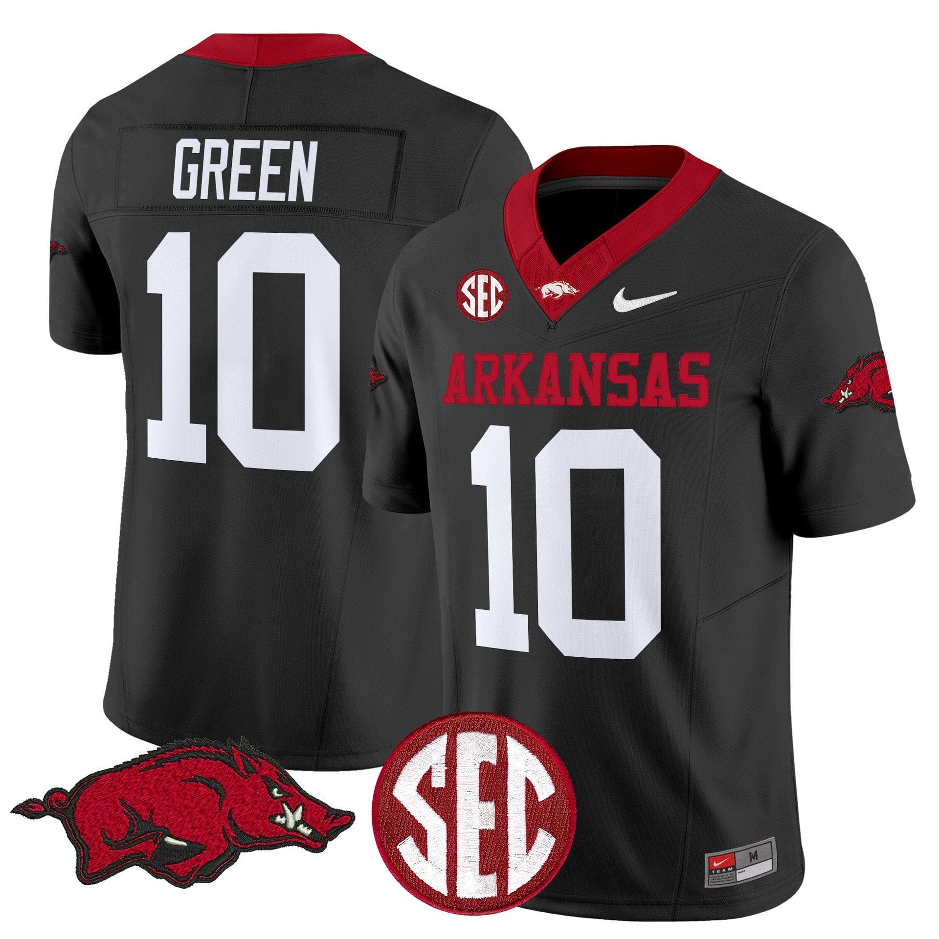 Taylen Green Jersey #10 Arkansas Razorbacks Limited Stitched