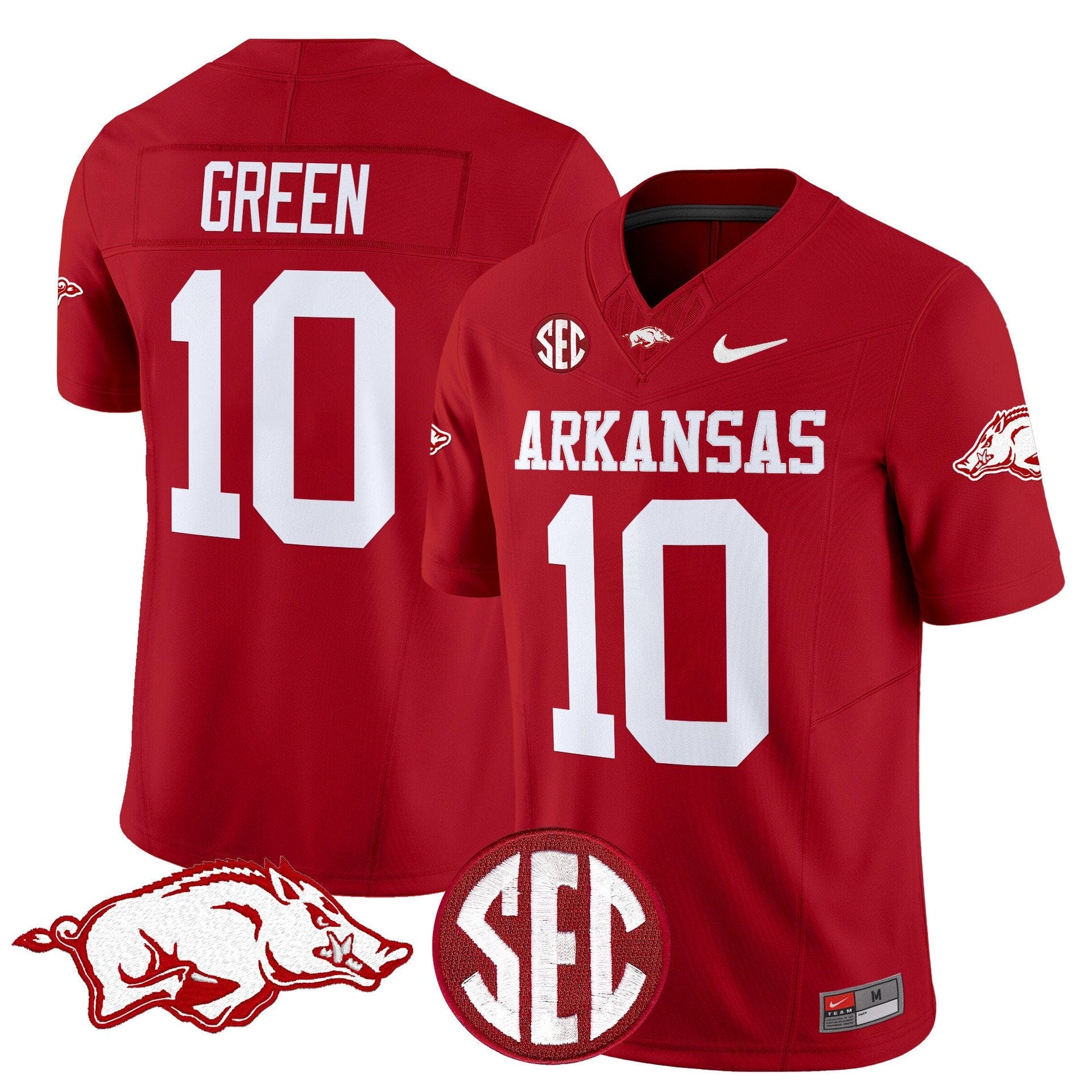 Taylen Green Jersey #10 Arkansas Razorbacks Limited Stitched - Image 5