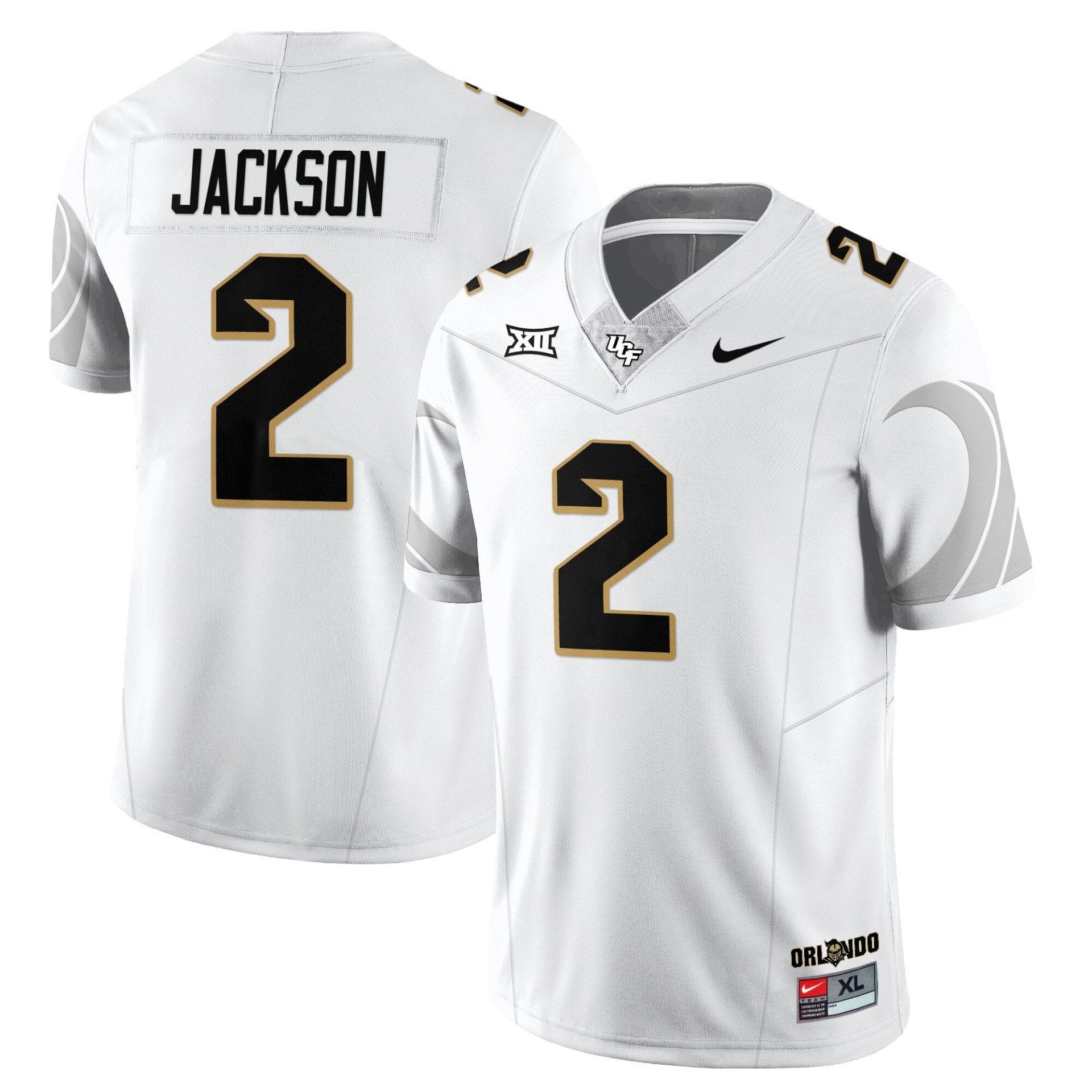Alternative view of Tayven Jackson Jersey #2 UCF Football 2025 Core Uniforms Stitched