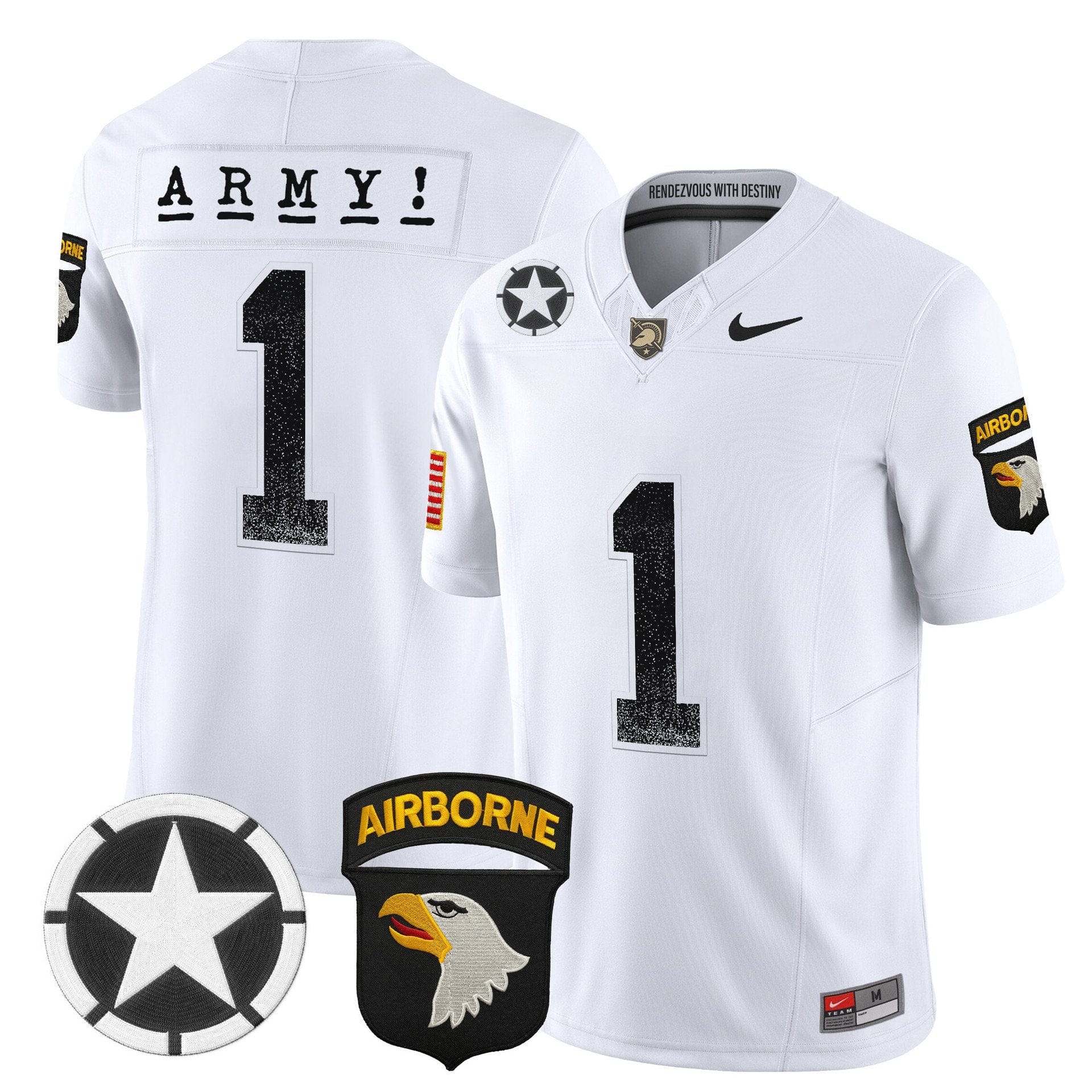 Team Jersey #1 Army Black Knights 2025 Screaming Eagles Stitched - Image 2