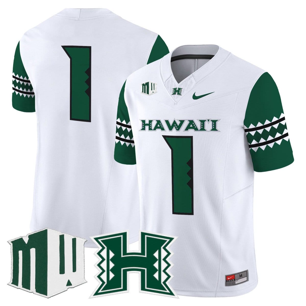 Alternative view of Team Jersey #1 Hawai'i Rainbow Warriors 2025 Vapor Stitched