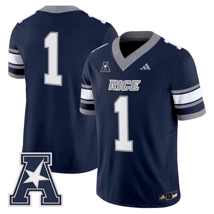 Alternative view of Team Jersey #1 Rice Owls 2025 Vapor Limited Stitched