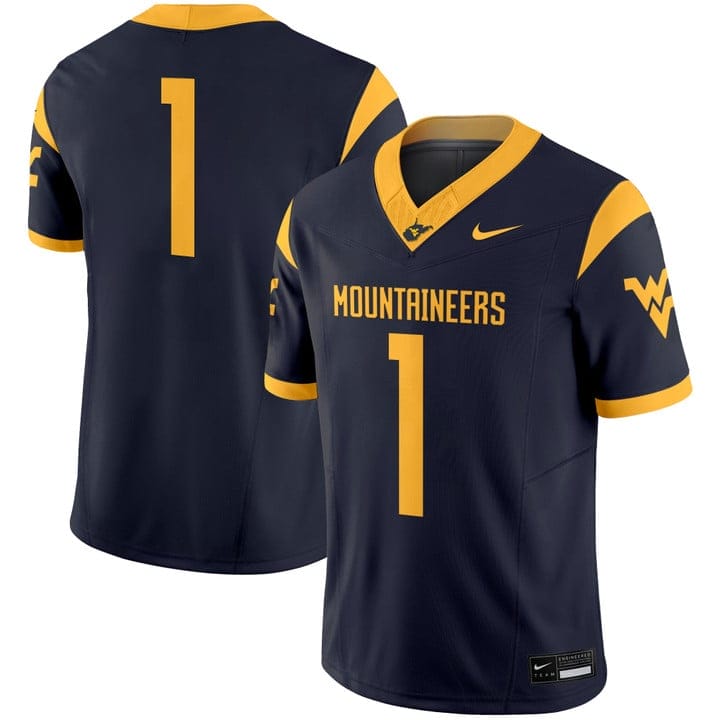 Team Jersey #1 West Virginia Mountaineers 2025 Vapor Limited Stitched - Image 3