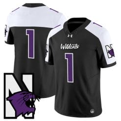 Alternative view of Team Jersey #1 Northwestern Wildcats Honoring 95 Vapor Limited Stitched