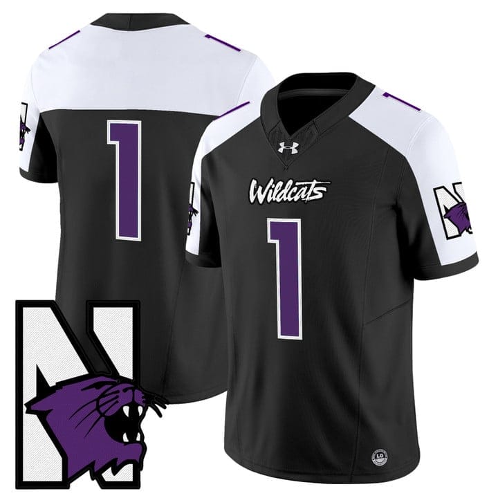 Team Jersey #1 Northwestern Wildcats Honoring 95 Vapor Limited Stitched - Image 2