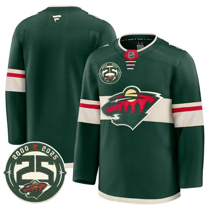 Alternative view of Team Jersey Minnesota Wild 25th Anniversary Patch Stitched