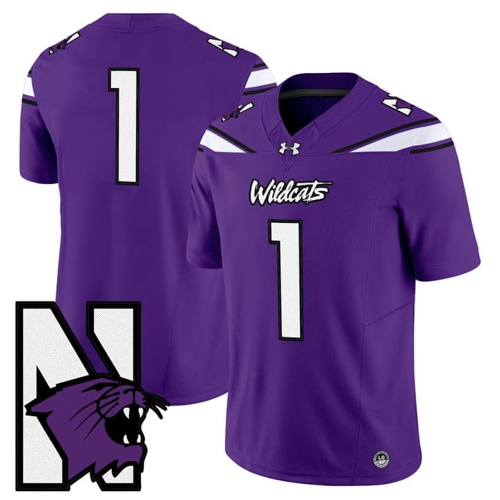 Team Jersey #1 Northwestern Wildcats Honoring 95 Vapor Limited Stitched - Image 3