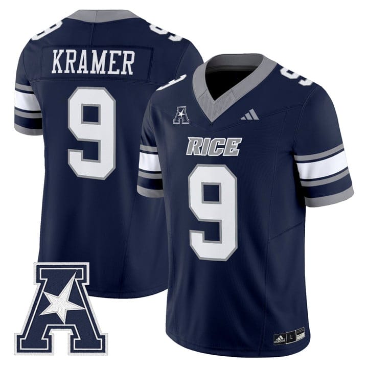 Alternative view of Tommy Kramer Jersey #9 Rice Owls 2025 Vapor Limited Stitched