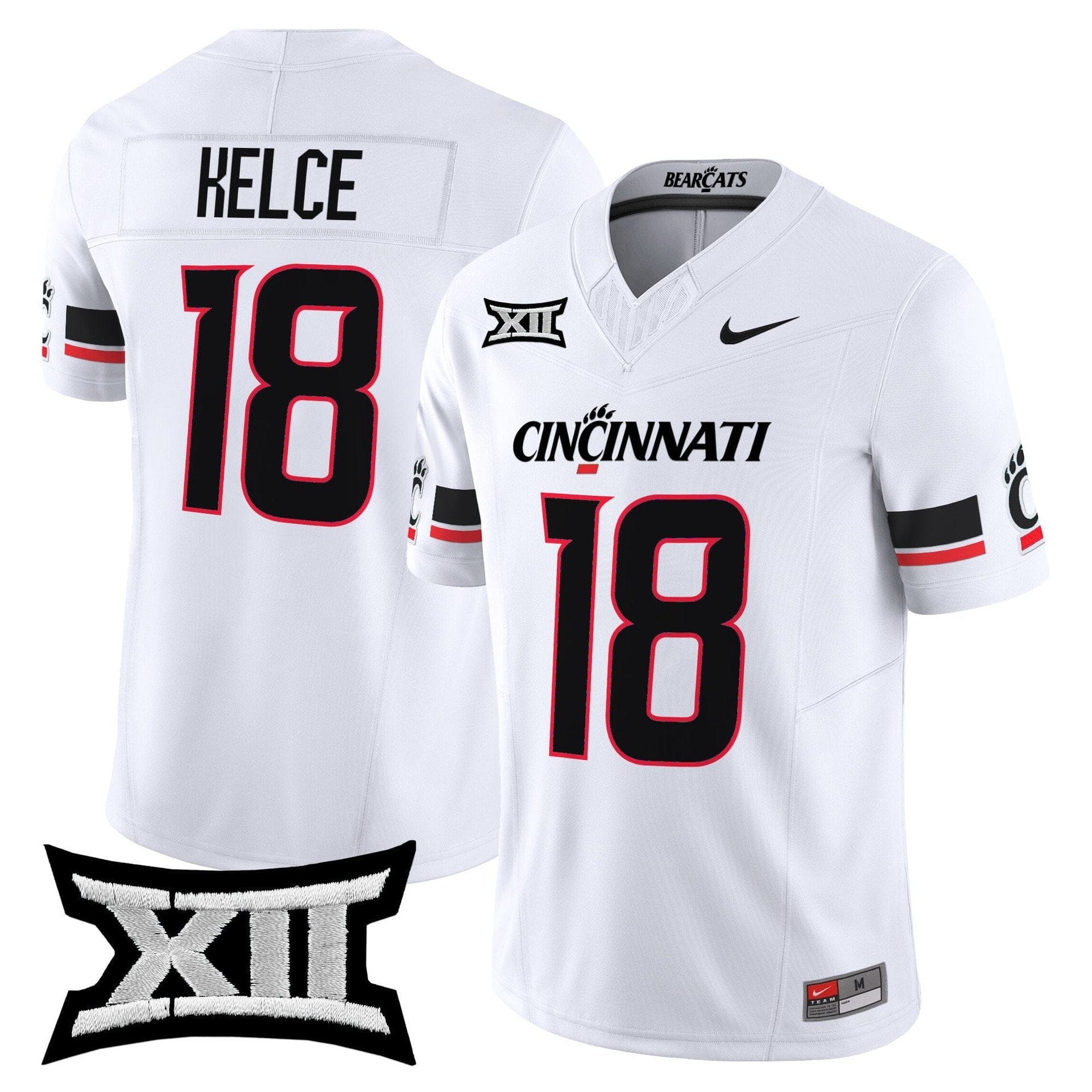 Alternative view of Travis Kelce Jersey #18 Cincinnati Bearcats 2025 Vapor Limited Stitched