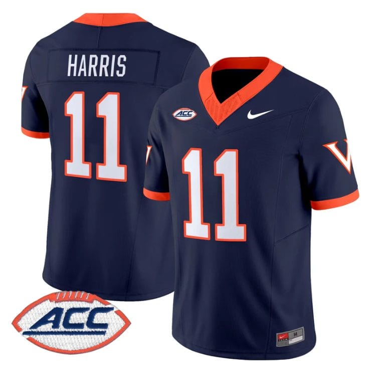 Alternative view of Trell Harris Jersey #11 Virginia Cavaliers 1995 Throwbacks Stitched