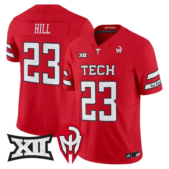 Adam Hill Jersey #23 Texas Tech Red Raiders Too Cold Vapor Stitched - Image 3