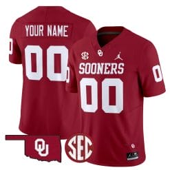 Custom Oklahoma Sooners Jersey Name, Number 2025 Vapor Limited Stitched All Colors