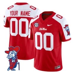 Alternative view of Custom Ole Miss Rebels Jersey 2025 Name, Number Vapor Limited V2 - All Stitched