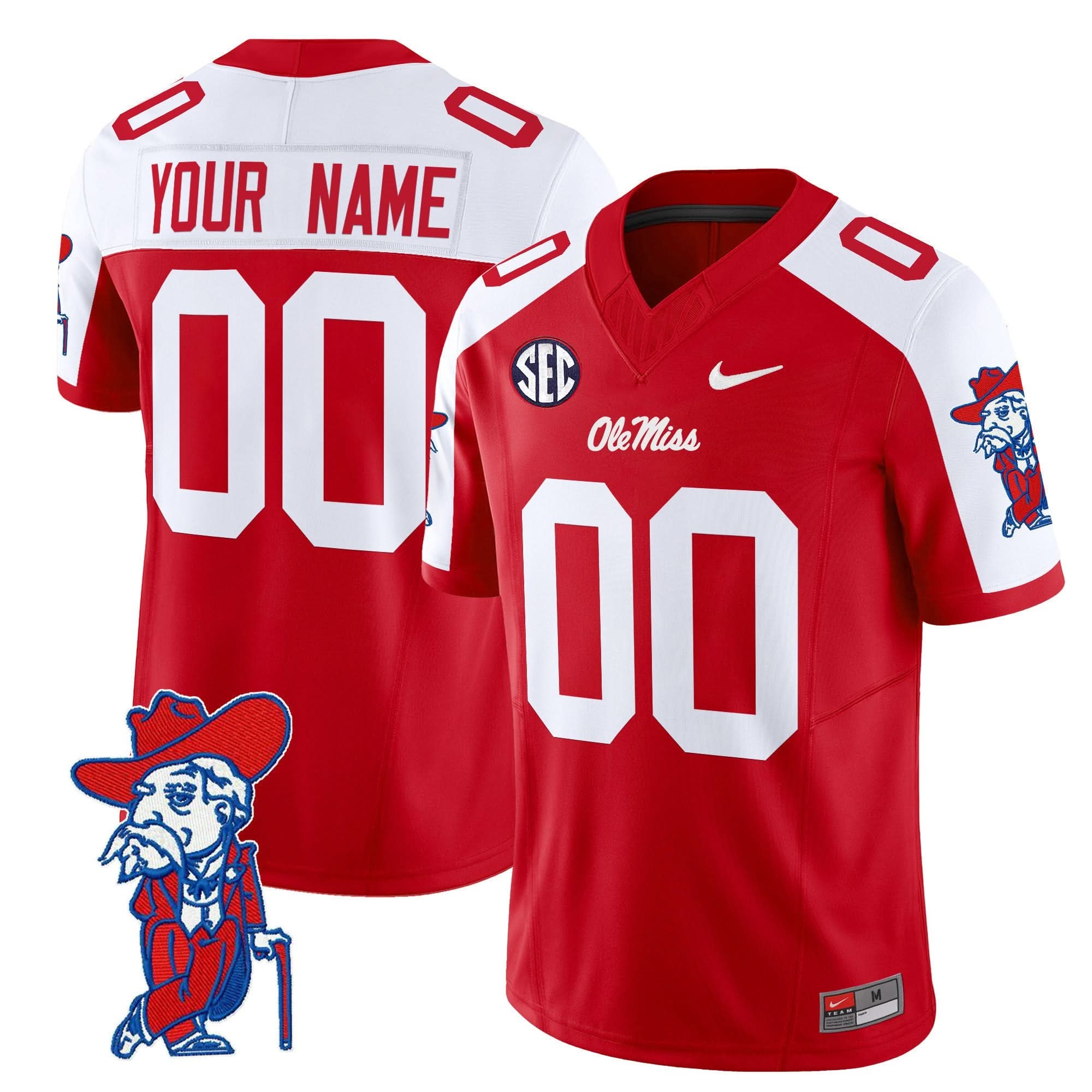 Custom Ole Miss Rebels Jersey 2025 Name, Number Vapor Limited V2 - All Stitched - Image 2
