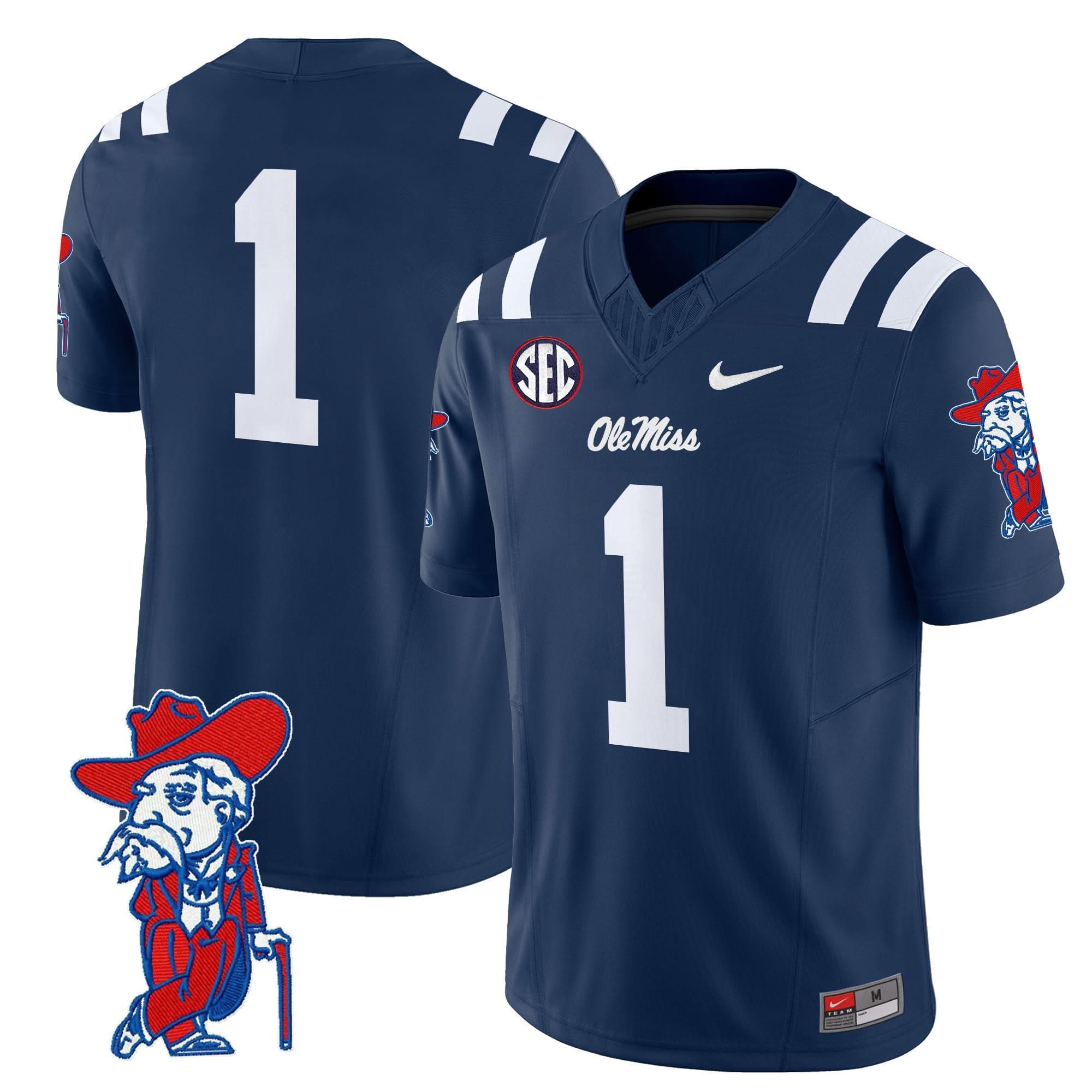 Ole Miss Rebels 2025 Vapor Limited Jersey V2 - All Stitched - Image 6