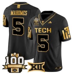 Texas Tech Red Raiders 2025 Gold Vapor Limited Jersey - 100th Anniversary Patch - All Stitched