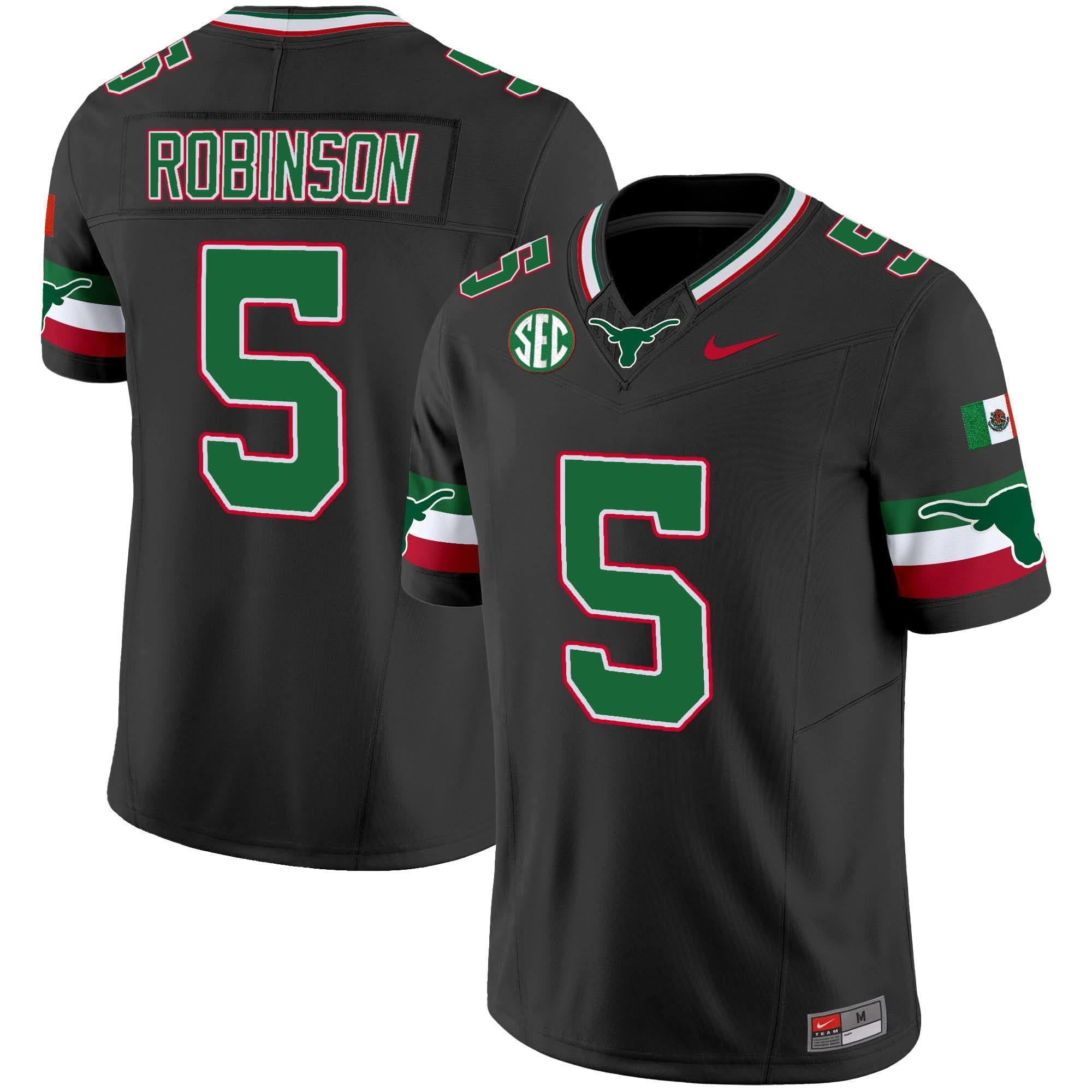 Texas Longhorns Mexico SEC Patch Vapor Jersey - All Stitched - Image 30