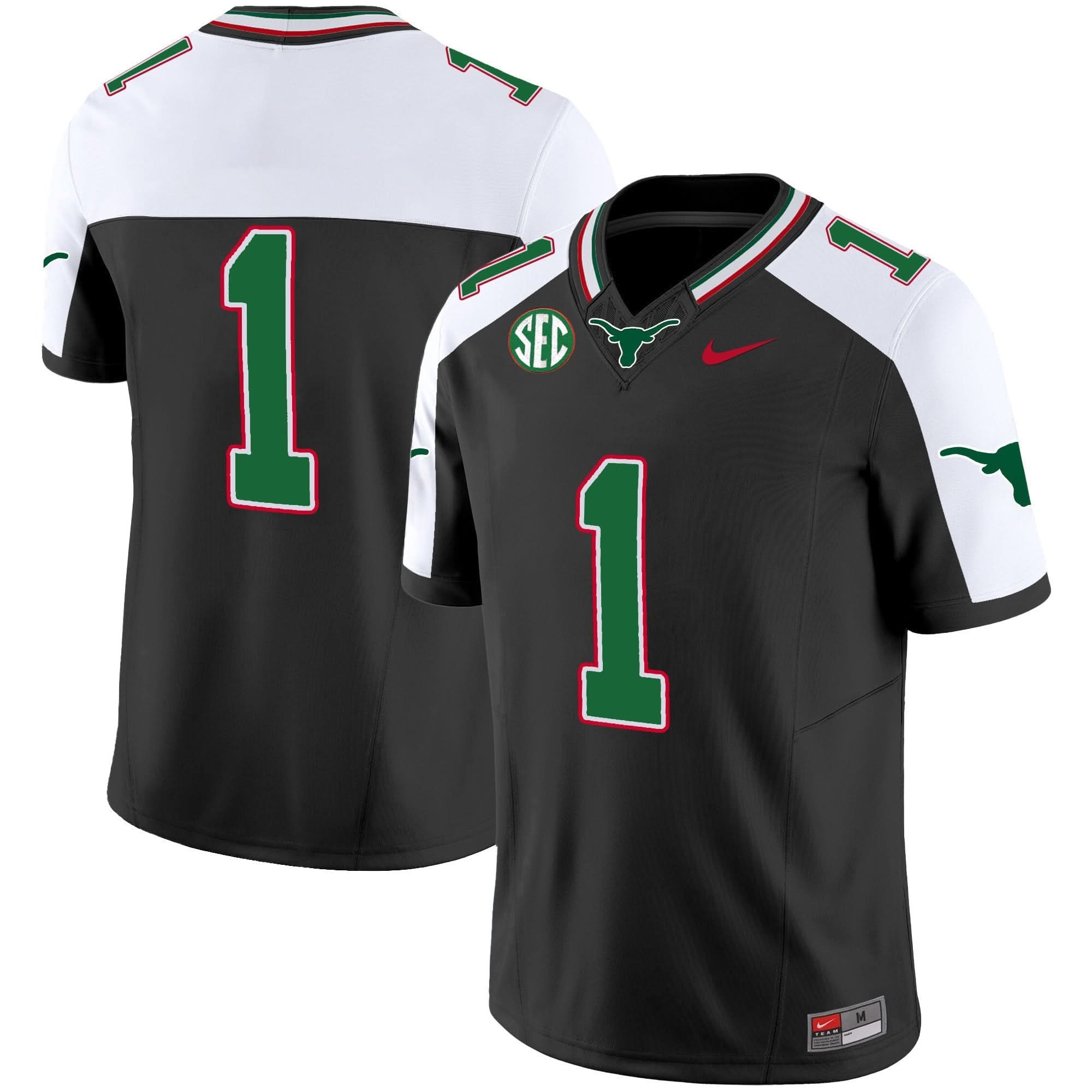 Texas Longhorns Mexico SEC Patch Vapor Jersey - All Stitched - Image 10