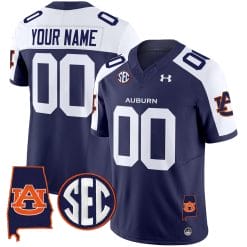 Custom Auburn Tigers Jersey Name, Number 2025 Alabama Patch Vapor Limited All Stitched
