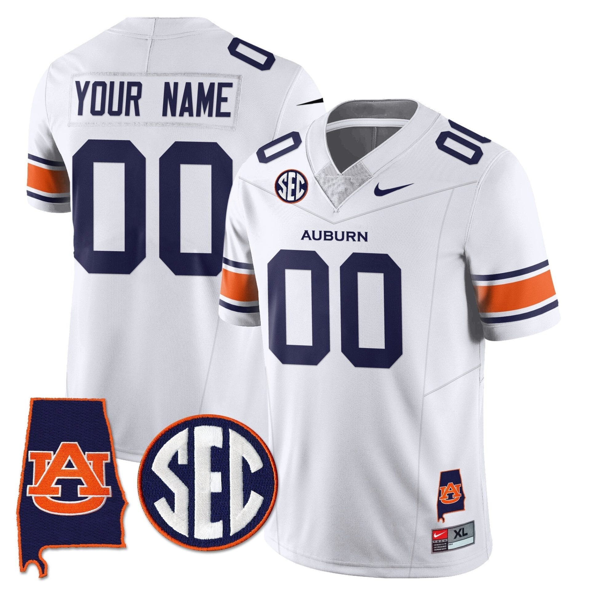 Auburn Tigers Alabama Patch Vapor Limited Custom Jersey - All Stitched - Image 2